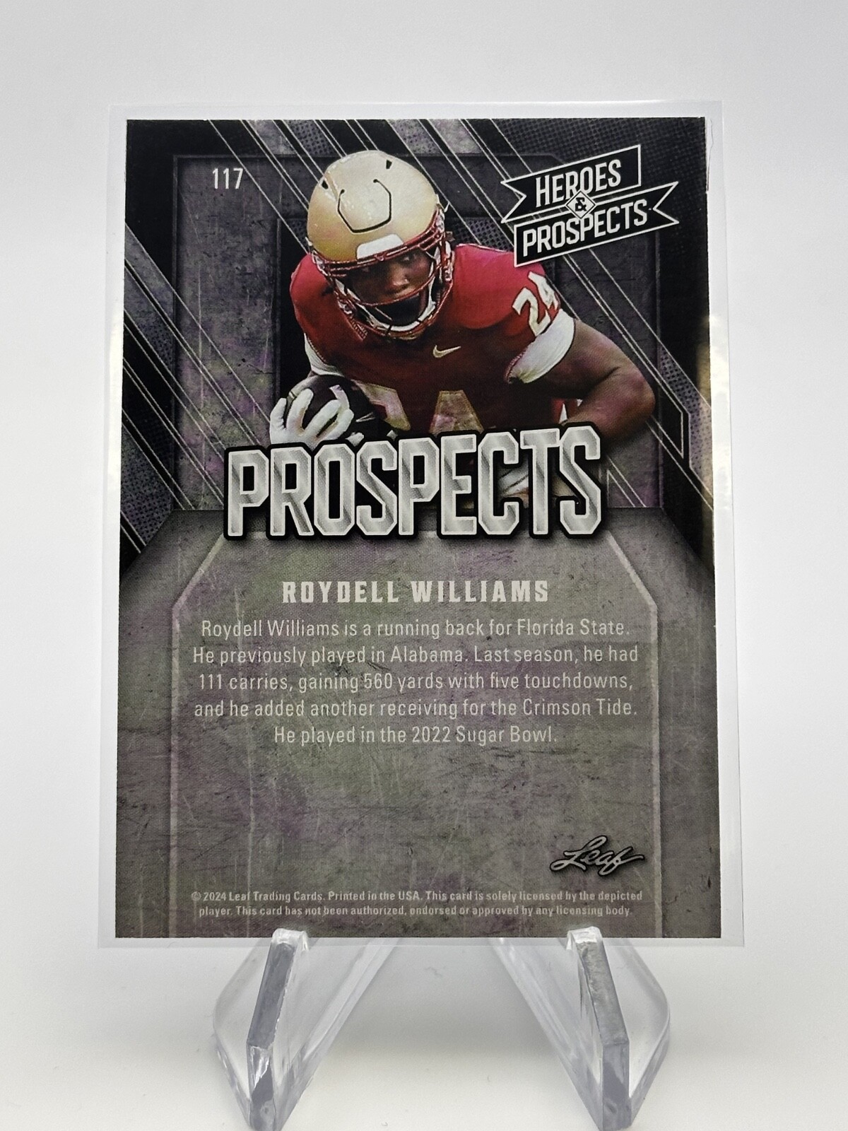 ROYDELL WILLIAMS 2024 LEAF HEROES & PROSPECTS BRONZE NON-AUTO