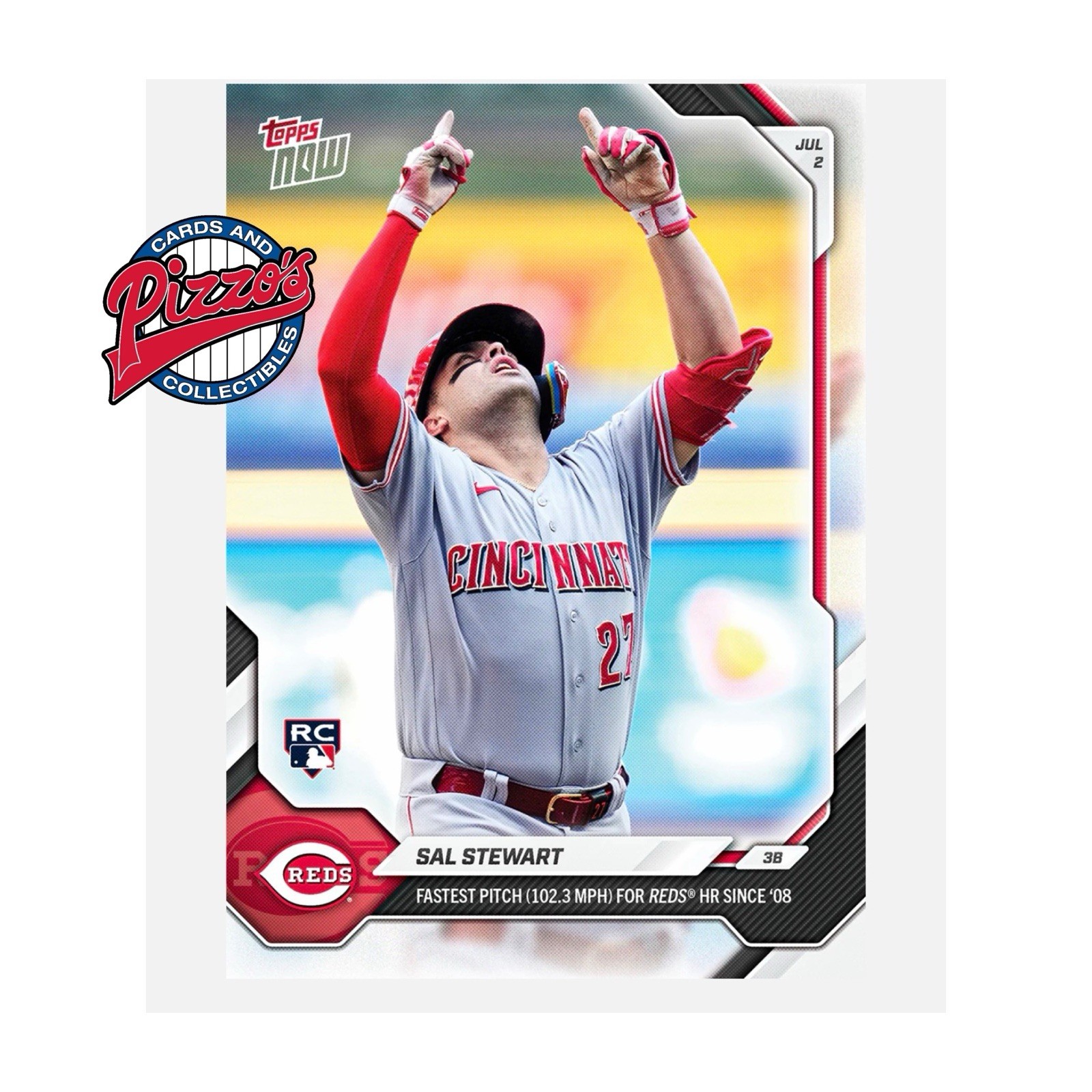 Sal Stewart RC HR On 102.3 MPH Pitch 2026 MLB Topps NOW Card 407 Presale