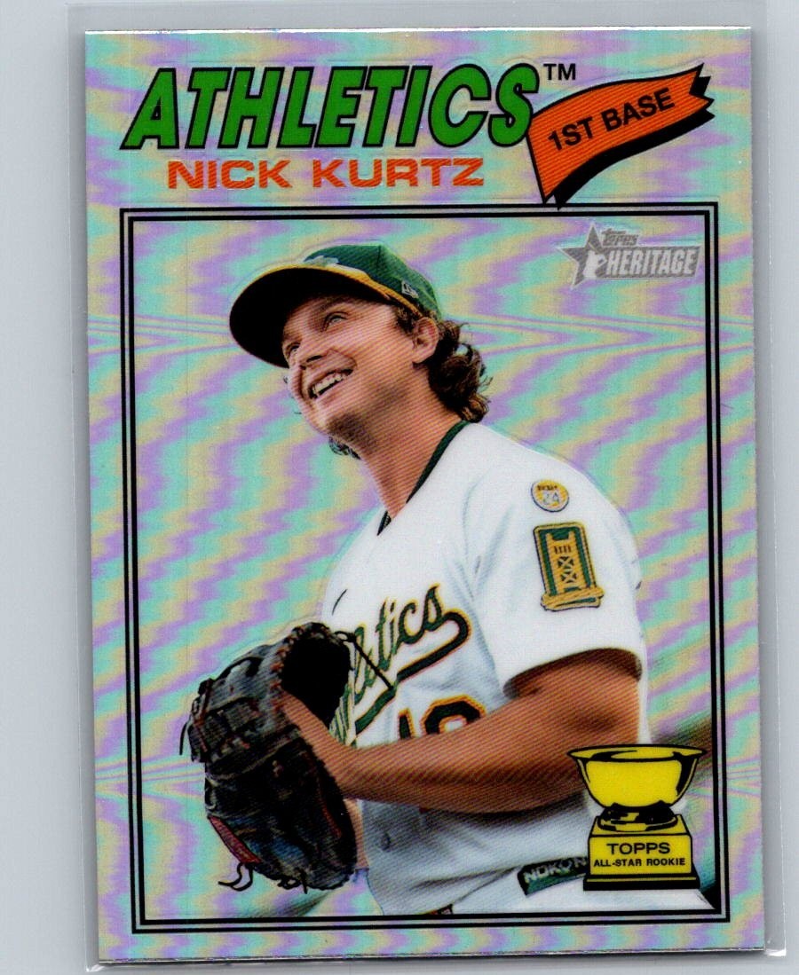 2026 Topps Heritage Baseball Nick Kurtz Gold Cup Chrome Refractor #275 Athletics