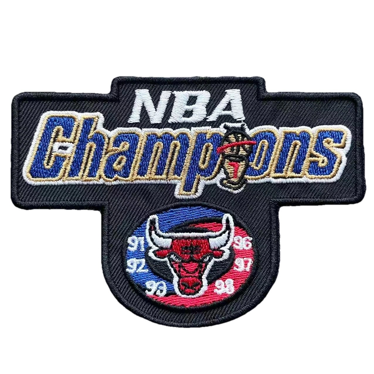 Chicago Bulls 6-Time NBA Champions Patch 91-98 Dynasty Era Jordan Legacy Iron On