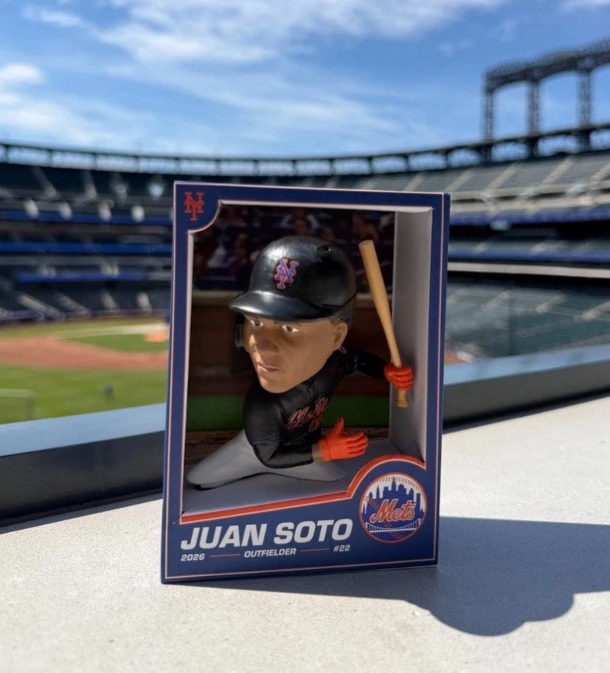 New York Mets Juan Soto Bobblehead June 25, 2025 SGA Citi Field Baseball Card