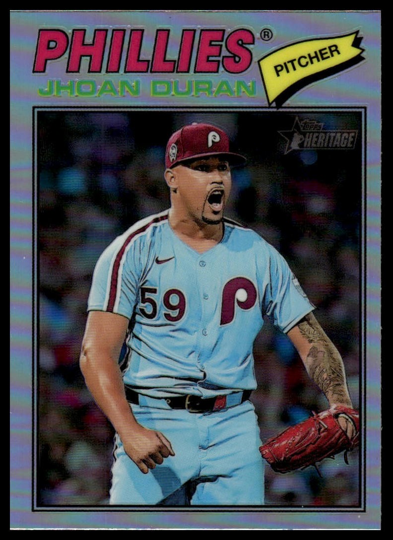 2026 Topps Heritage Jhoan Duran #14 Chrome Refractor SP Philadelphia Phillies