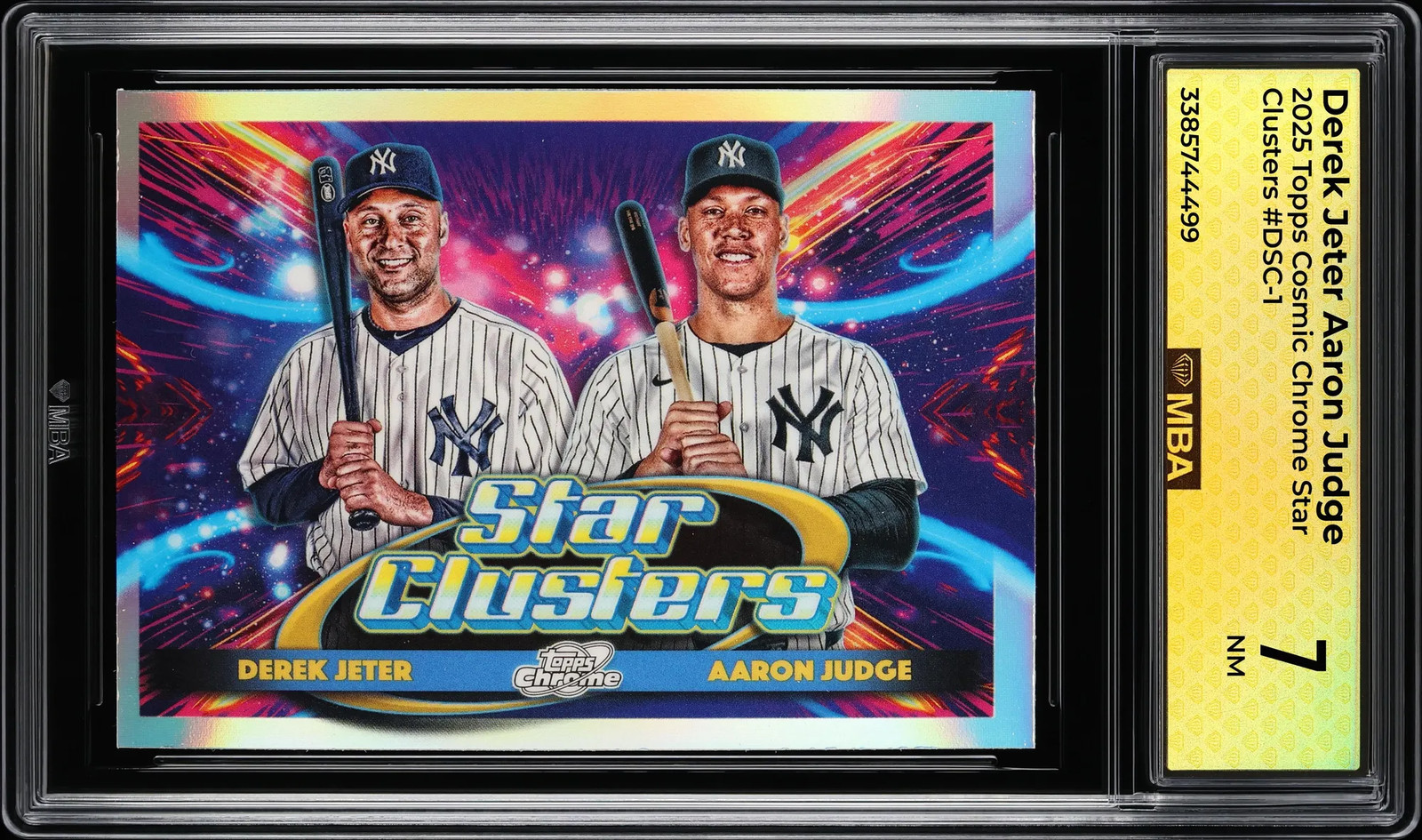2025 Topps Cosmic Chrome Star Clusters Derek Jeter Aaron Judge #DSC-1 MBA 7