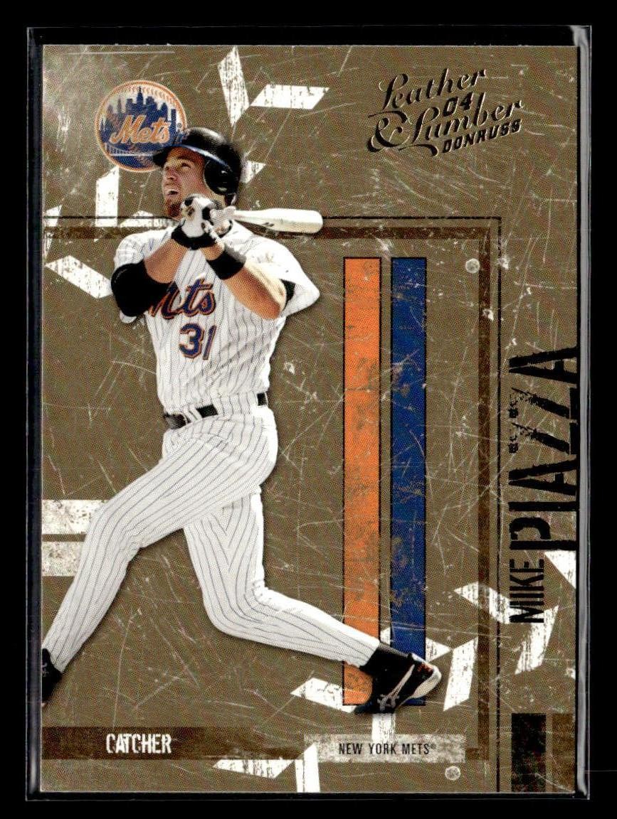 2004 Donruss Leather & Lumber #92 Mike Piazza Card New York Mets