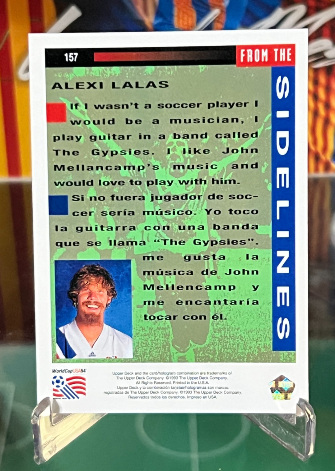 1993 Upper Deck World Cup 94 Preview Alexi Lalas From The Sidelines #157