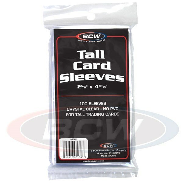 Lot of 500 BCW Tall / Widevision / Gameday Trading Card Soft Poly Sleeves
