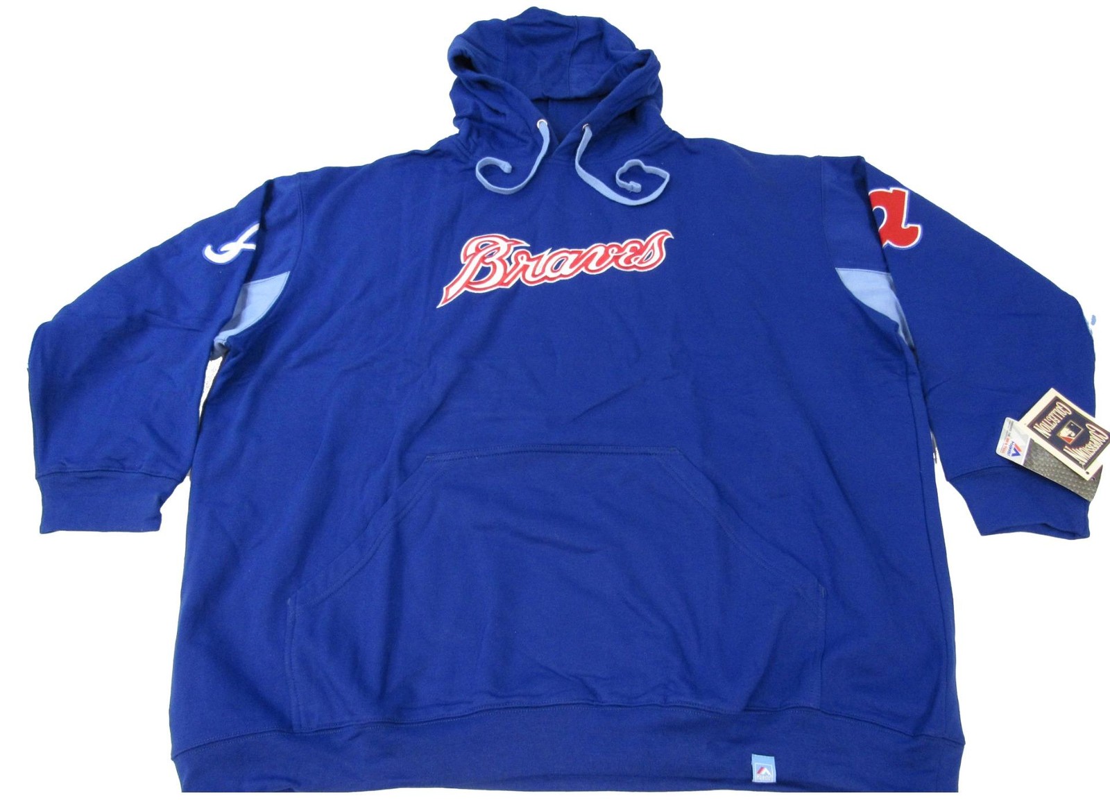New Atlanta Braves Mens Sized 4XL-Tall Majestic Blue Hoodie