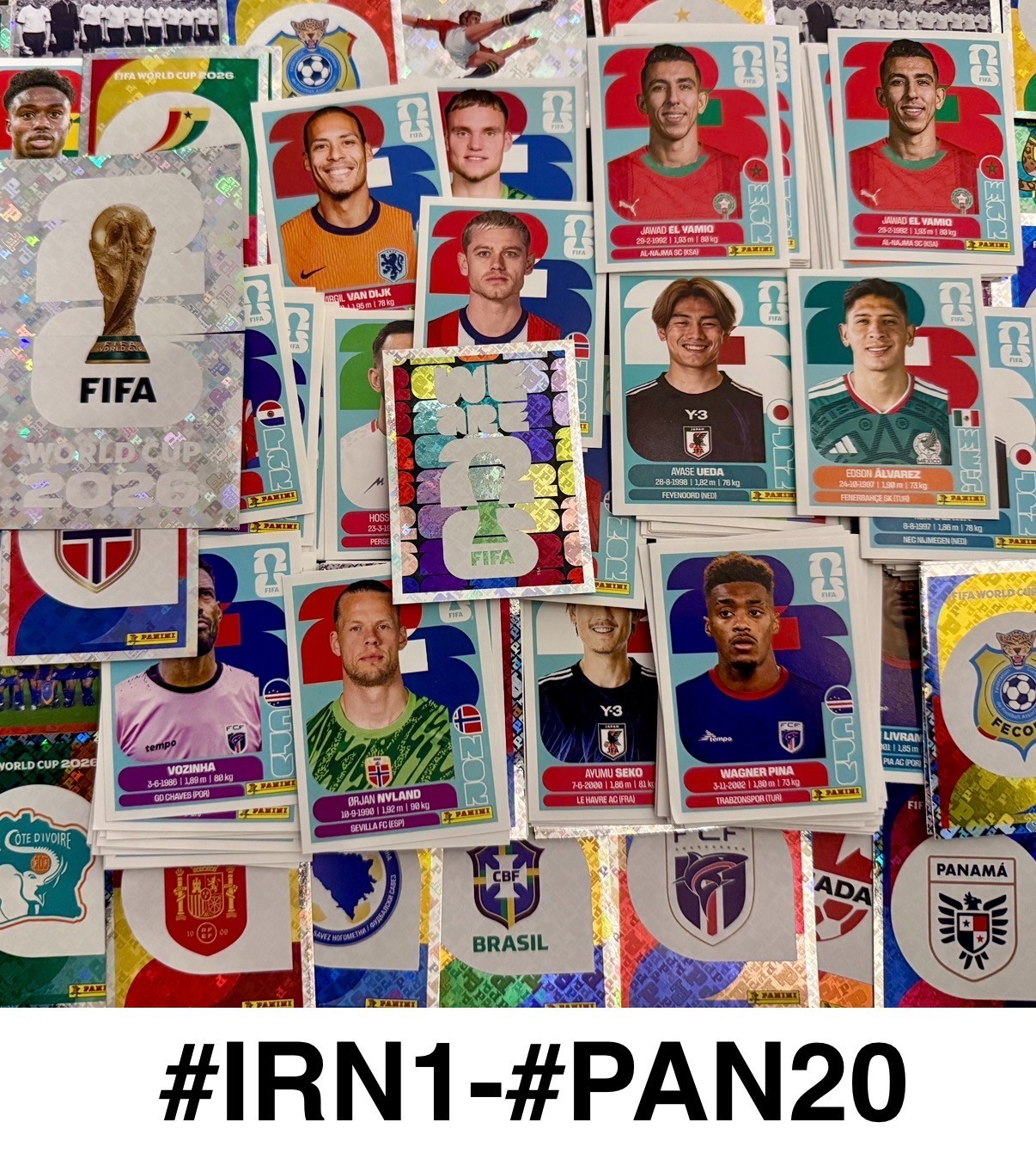#IRN1 – #PAN20: USA 2026 Panini FIFA World Cup Stickers