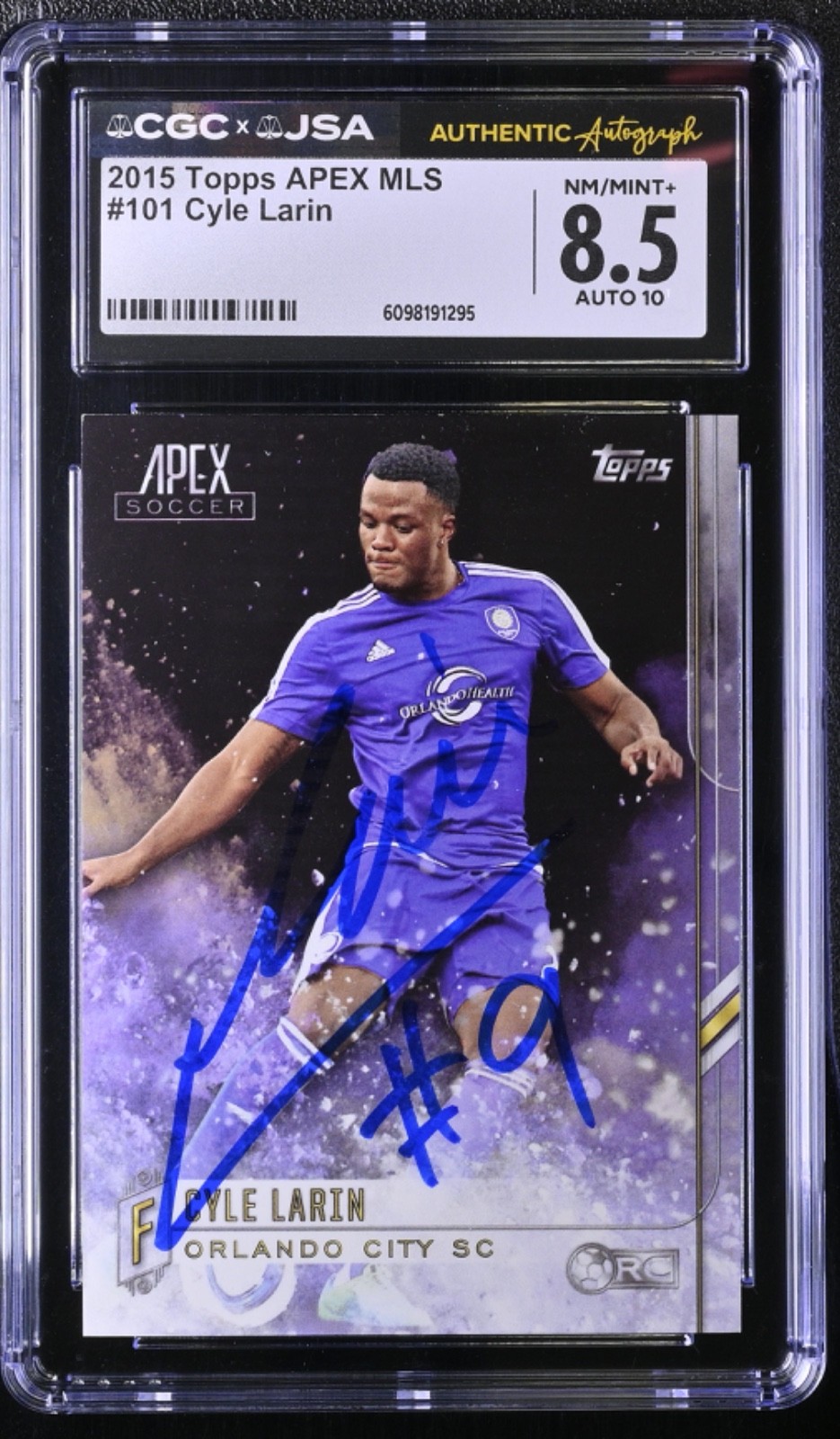 Cyle Larin Signed 2015 Topps Apex MLS Rookie Card #101 🇨🇦 CGC 8.5 JSA 10 Auto