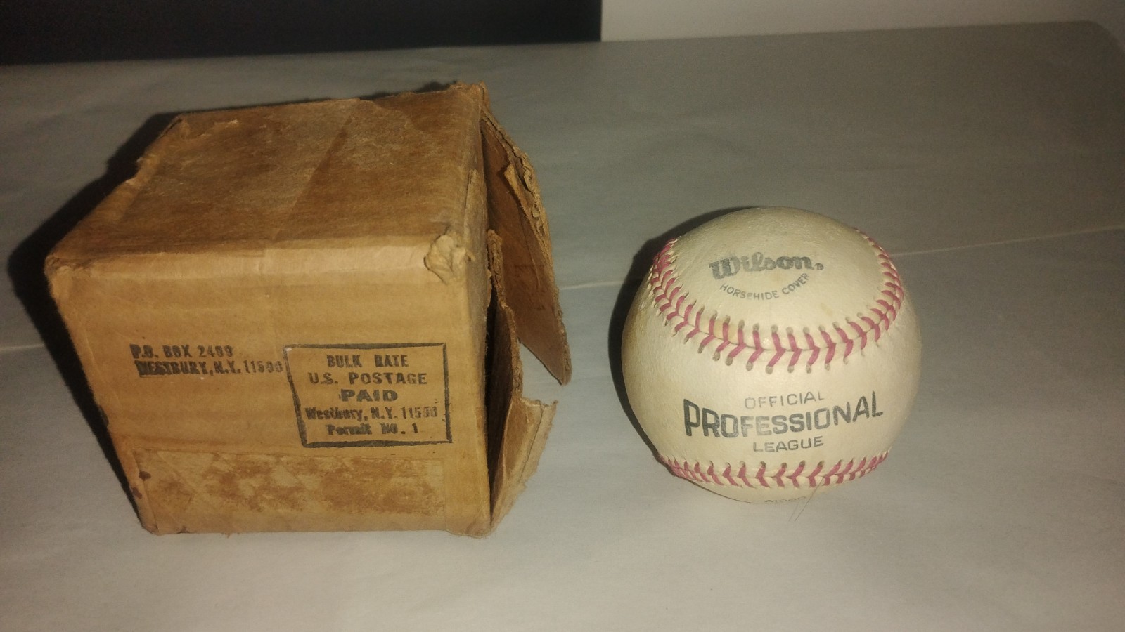 Rare MLB A1060 OPL BASEBALL! Horsehide Cover, Made In Haiti. OG Box
