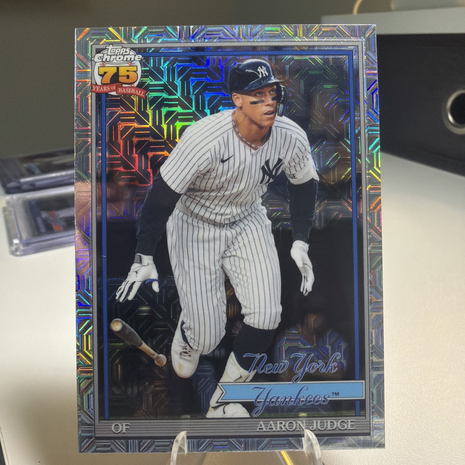 🔥2026 Topps 75th Anniversary Chrome Mojo Refractor #91C-82 Aaron Judge PERFECT!
