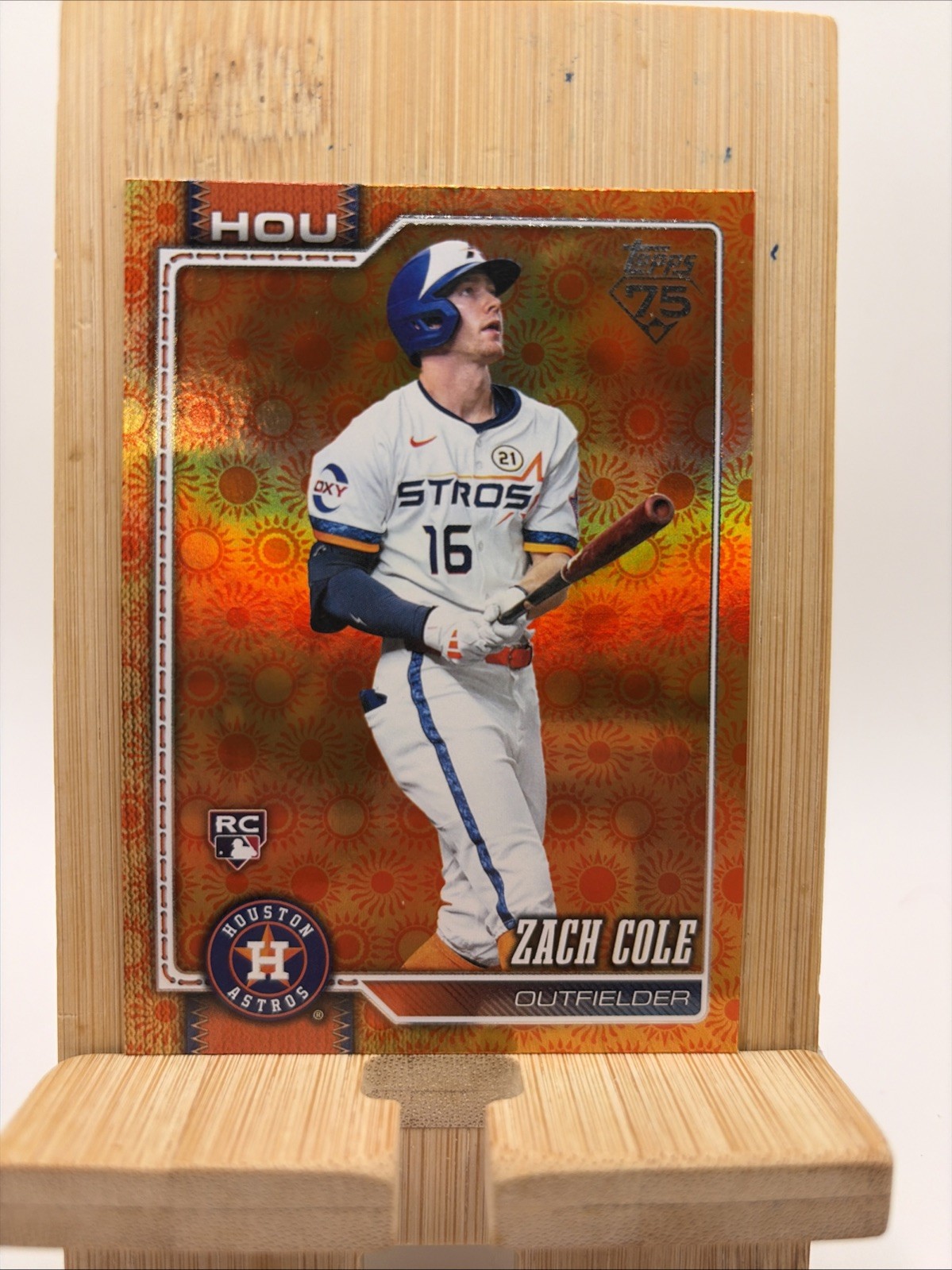 2026 Topps Series 2 Zach Cole ROOKIE Orange “SUN” Holo Foil #601 Astros RC