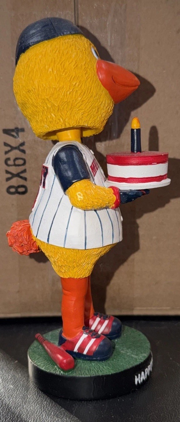 Super RARE Happy Birthday Muddy Bobblehead 1/500 Made Toledo Mudhens Mascot