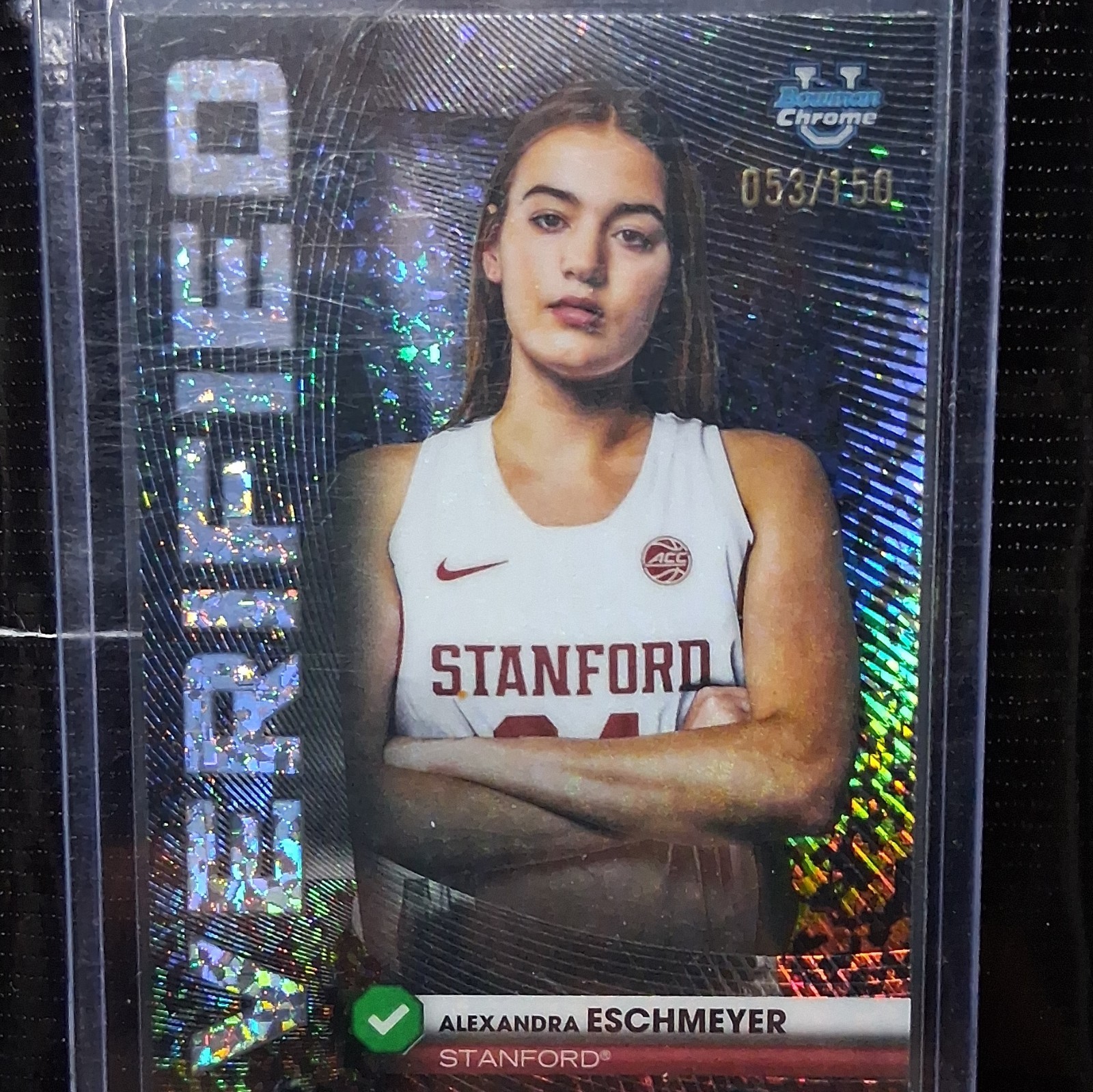 Topps 2025-26 Bowman Chrome Bowman Verified #BV-23 Eschmeyer Stanford /150 RC