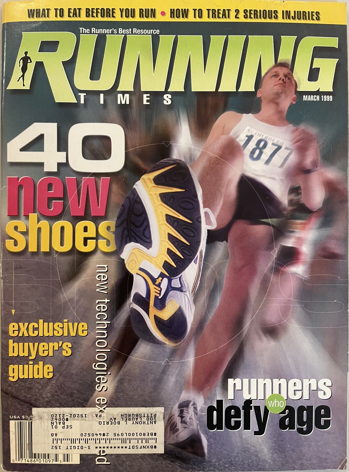 1999 Running Times Magazine March Shoe Buyer Guide, Nike ad