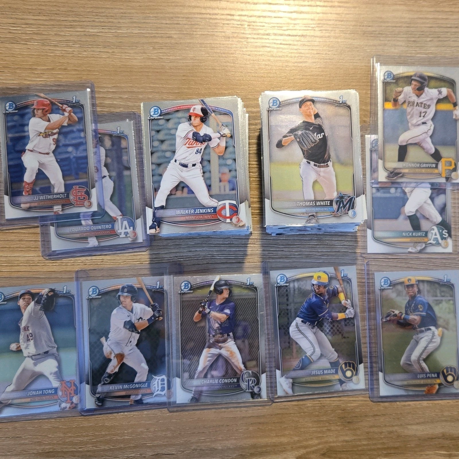 2025 Bowman Chrome Prospects MLB Set BCP 1-150 McGonigle, Wetherholt, Made 1sts