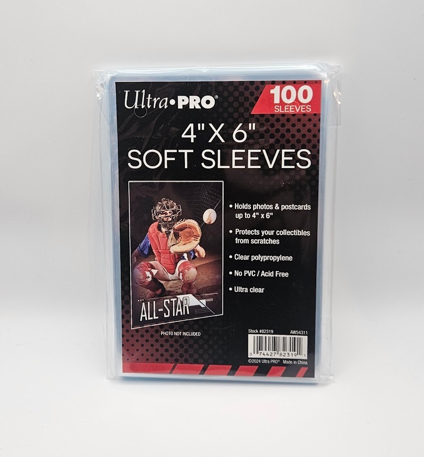 (100-Pack) Ultra Pro 4″ x 6″ Card Sleeves Protect Photos, Postcards No Acid/PVC