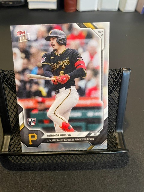 Konnor Griffin 2026 Topps Now #154 Pirates RC ROOKIE CARD 1st Career 4-Hit Day