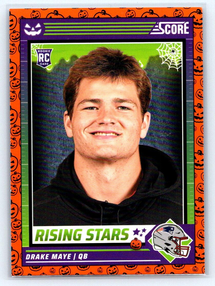 2024 Score-A-Treat #17 Drake Maye Rising Stars Orange Pumpkin