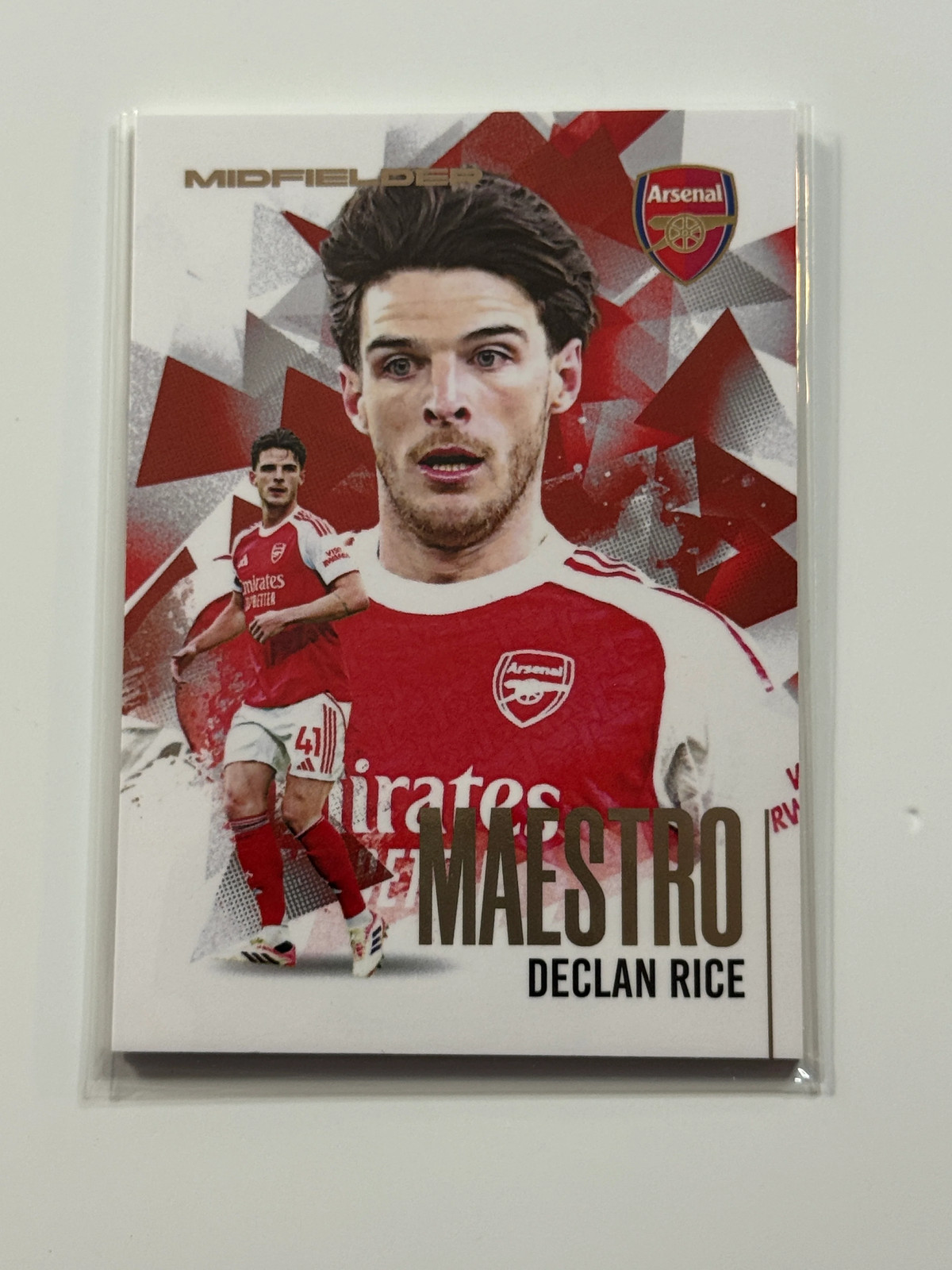 2025-26 Futera Club FX Arsenal Maestro Gold #13 Declan Rice 05/19