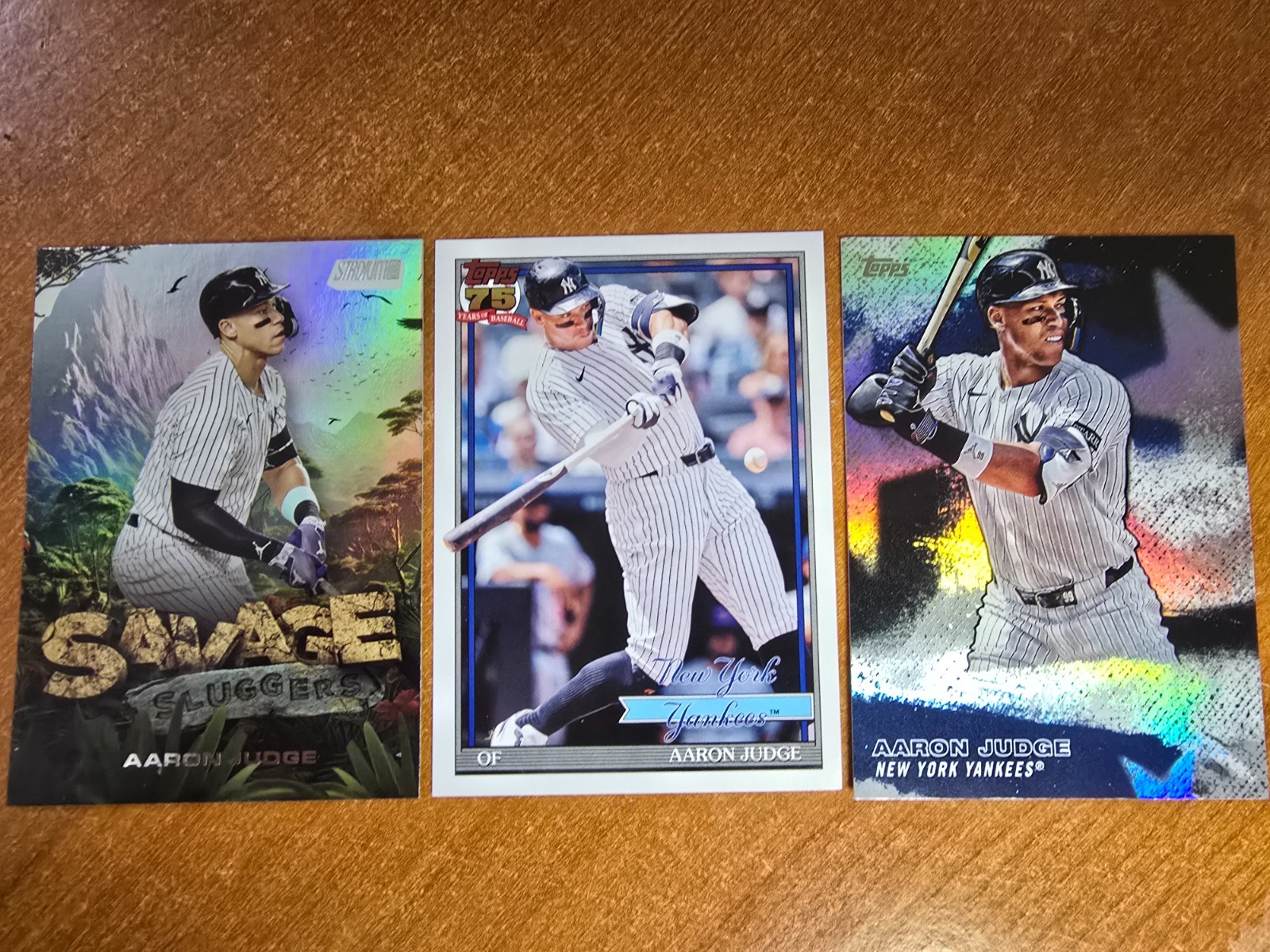 New York Yankees Aaron Judge Topps inserts 2025 SS-19, 2026 SMLB-1 & 2026 T91-34