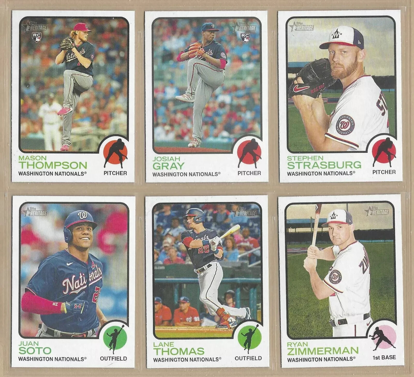 2022 Topps Heritage WASHINGTON NATIONALS Base Team Set of (10) Juan Soto