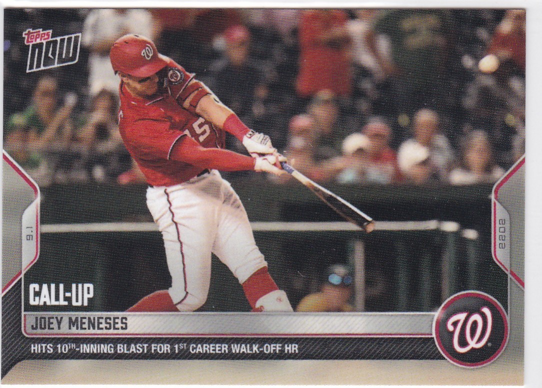 2022 TOPPS NOW #822 JOEY MENESES- WASHINGTON NATIONALS