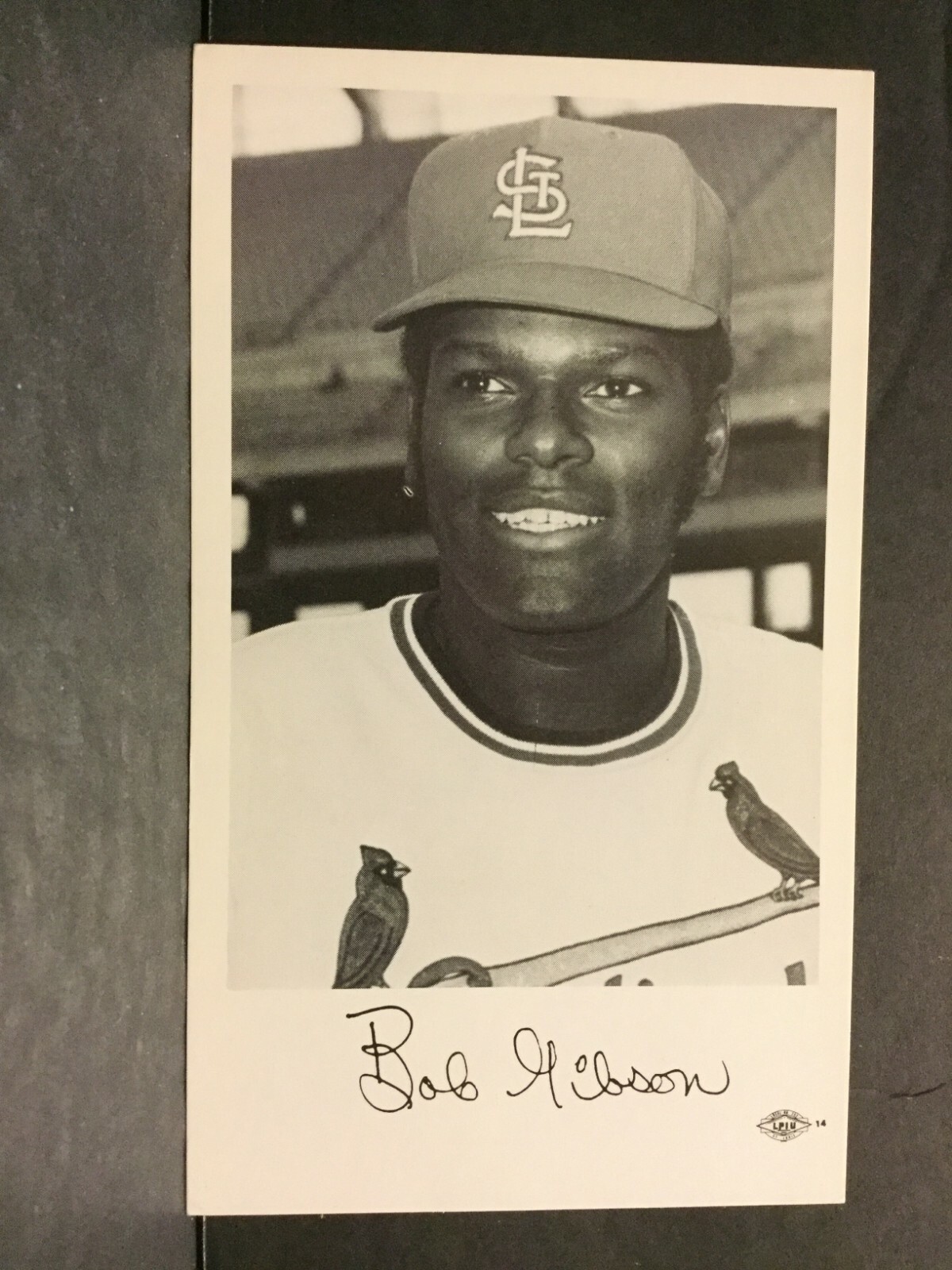 St Louis Cardinals Team Issue Postcard 1971-1974 Bob Gibson EXMT+ Sku31C