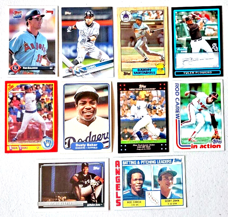 Baseball Card Lot Of 10 1980’s-2000’s All Stars Rookies HOF Players Inserts #204