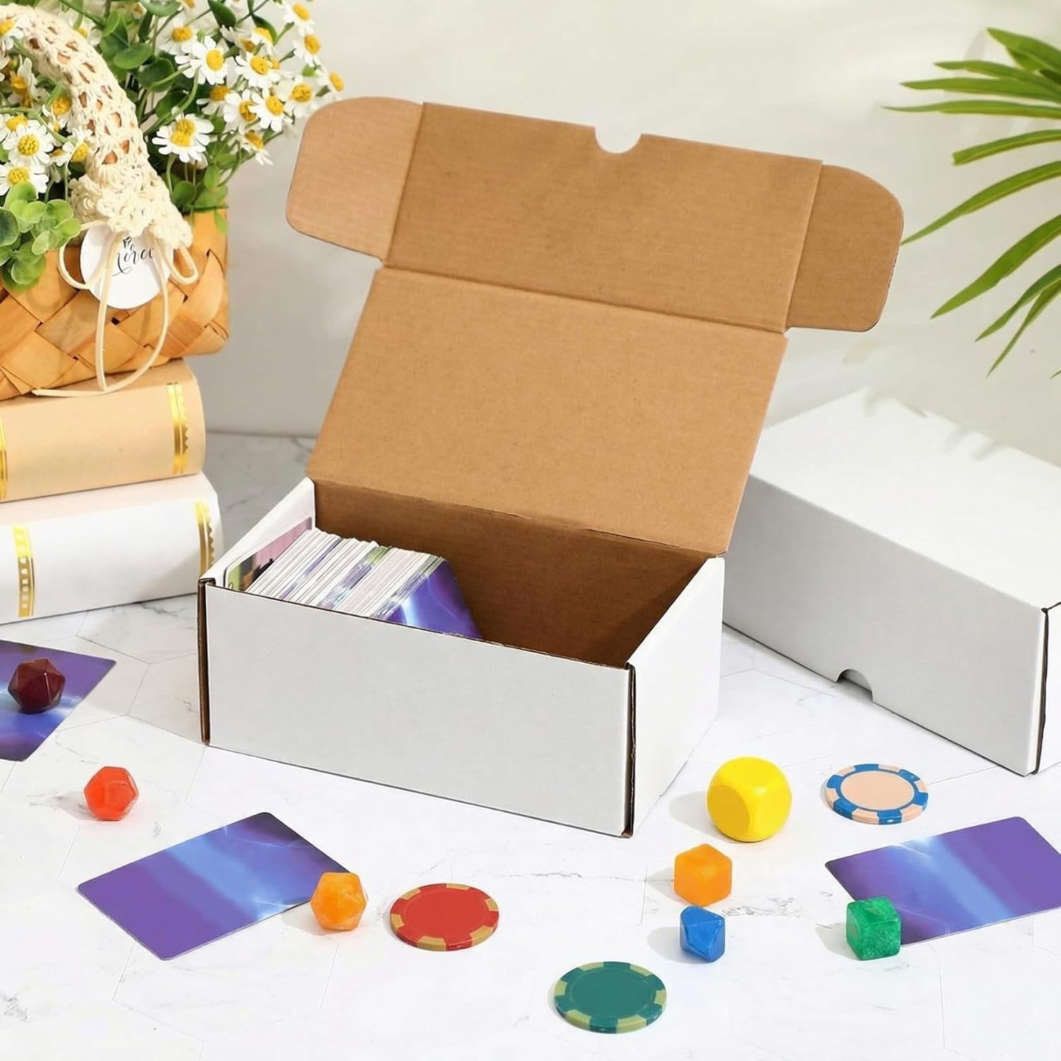 150 Pcs 400 Count Trading Card Storage Box Cardboard Baseball Card Storage Box C