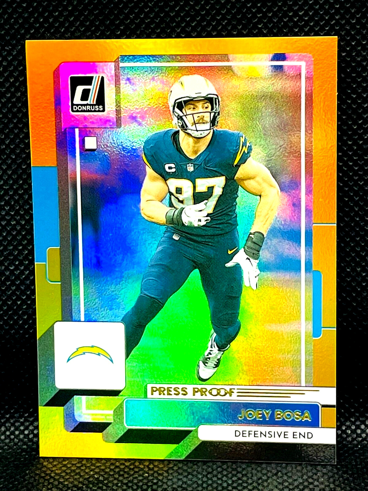 2022 Panini Donruss NFL – JOEY BOSA #296 – Gold Press Proof – Holo Prizm SP