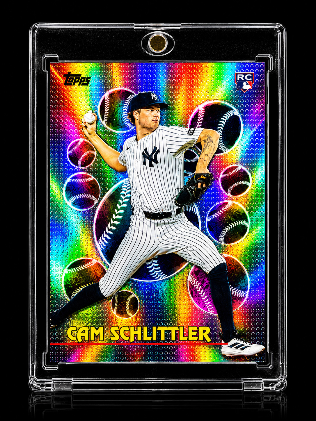 CAM SCHLITTLER ROOKIE COLOR BLAST REFRACTOR Topps SP Insert Rare New York