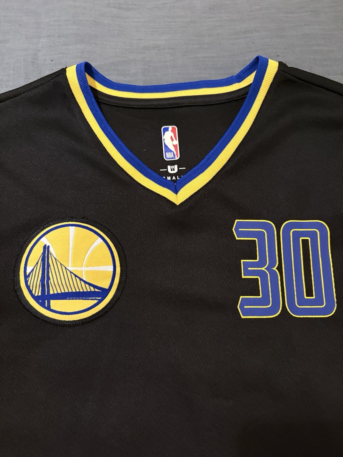 NBA Golden State Warriors Stephen Curry #30 Black Performance Shirt Jersey Sz S