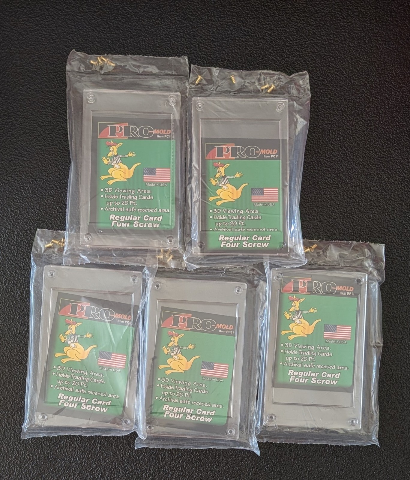 Pro-Mold PC9 Non-Recessed 4 Screw Holder & PC11 4 Screw Card Holder | Lot of 10