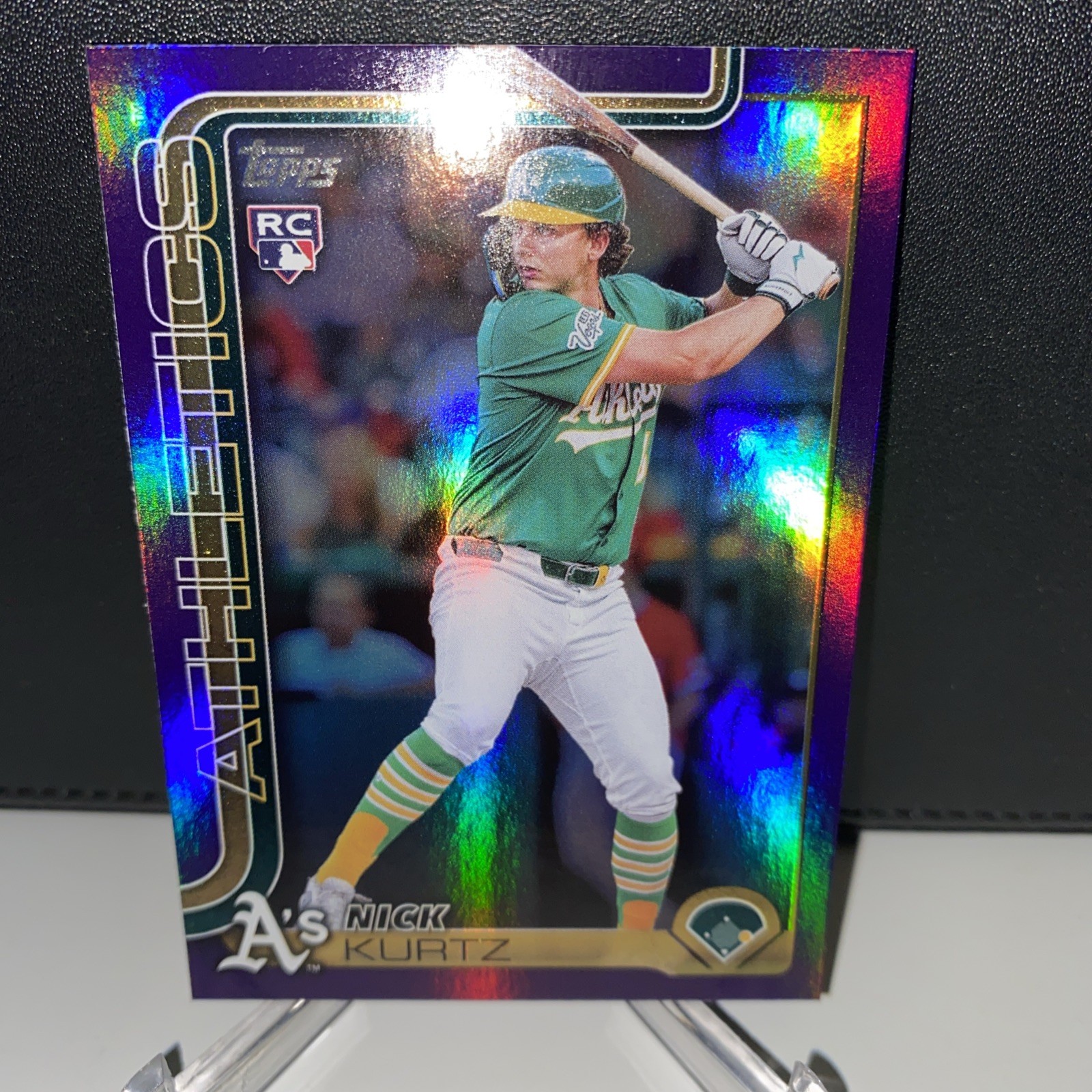 Nick Kurtz 2025 Topps Update Series #US201 Purple /250 RC Athletics