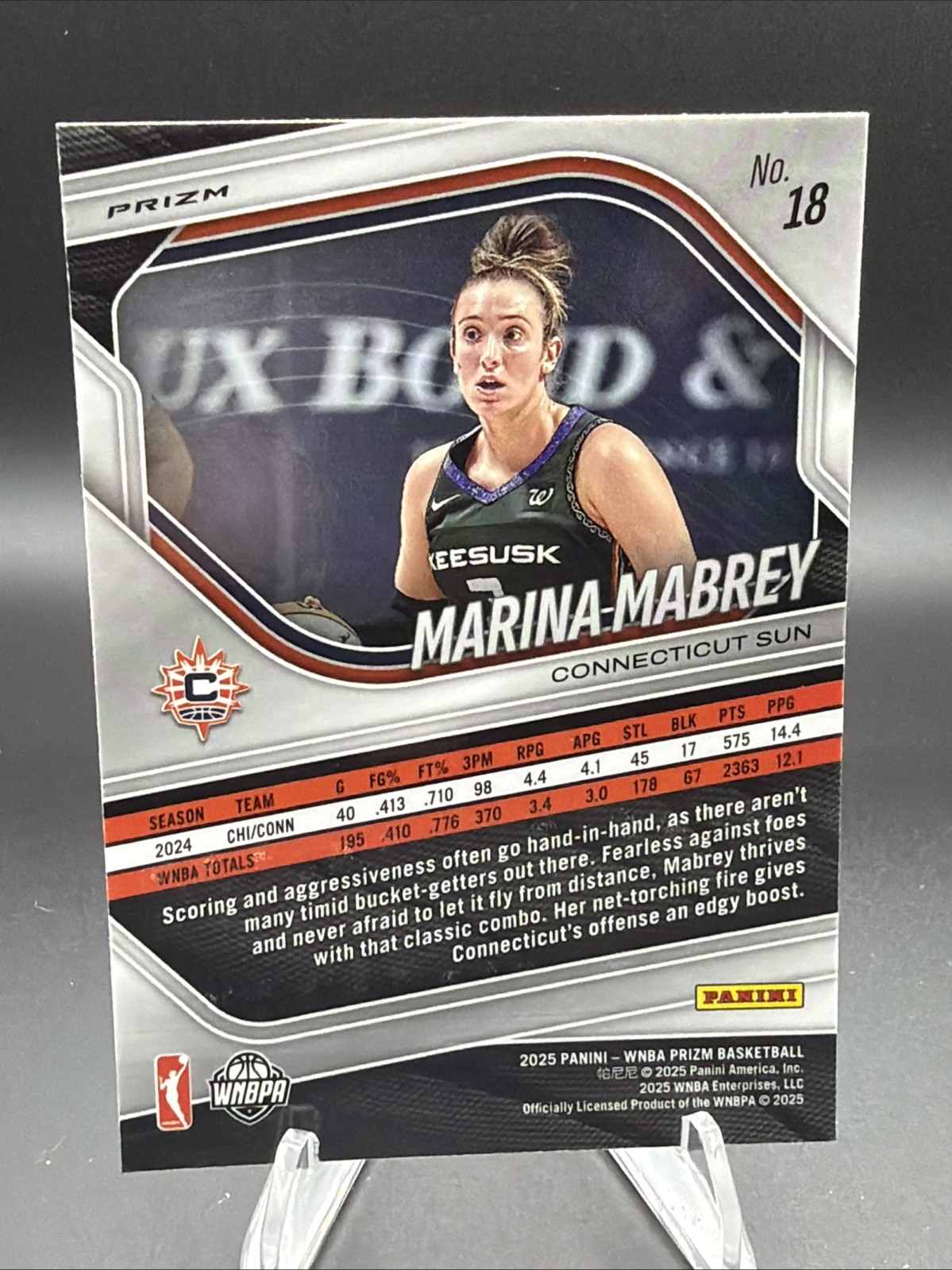 2025 Panini Prizm WNBA – Marina Mabrey #18 Silver Prizm
