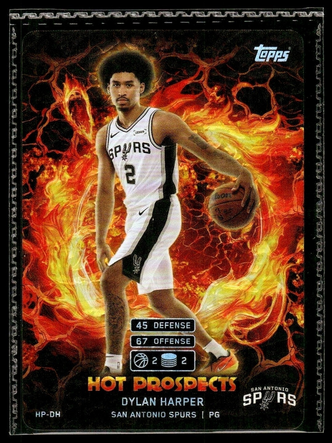 DYLAN HARPER RC 2025-26 Topps Match Attax Hot Prospects San Antonio Spurs