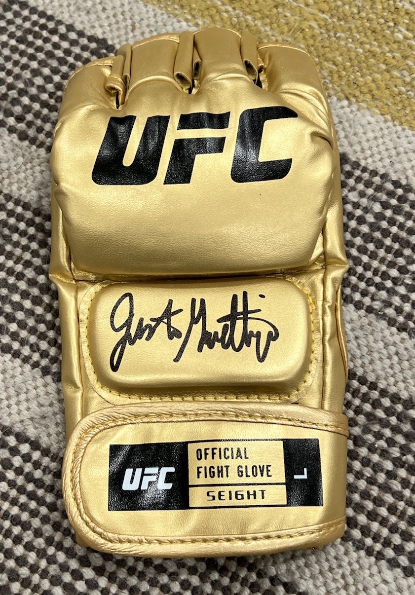 Justin Gaethje Signed Autograph UFC MMA Fight Glove Fighter USA The Highlight