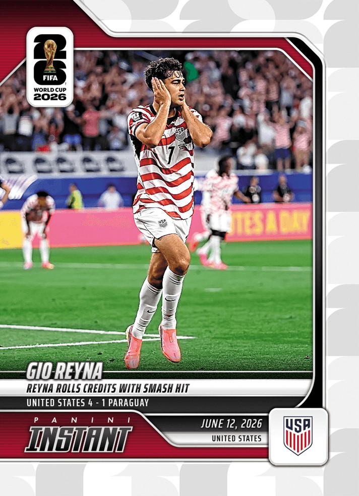 2026 Panini Instant FIFA World Cup Gio Reyna #10 USA Soccer Card