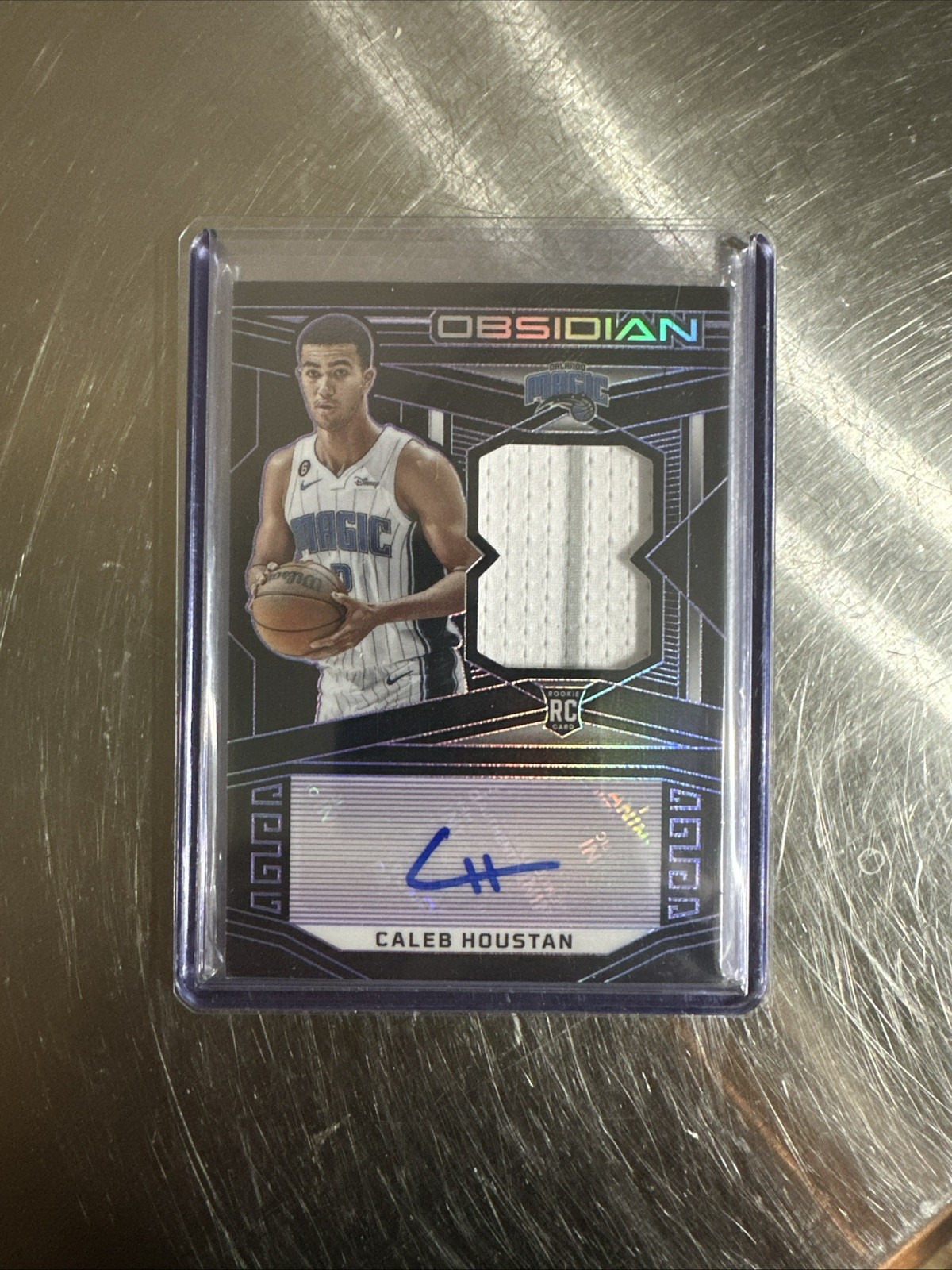 2022-23 Panini Obsidian Basketball Caleb Houston RPA /75 Rookie Patch Auto