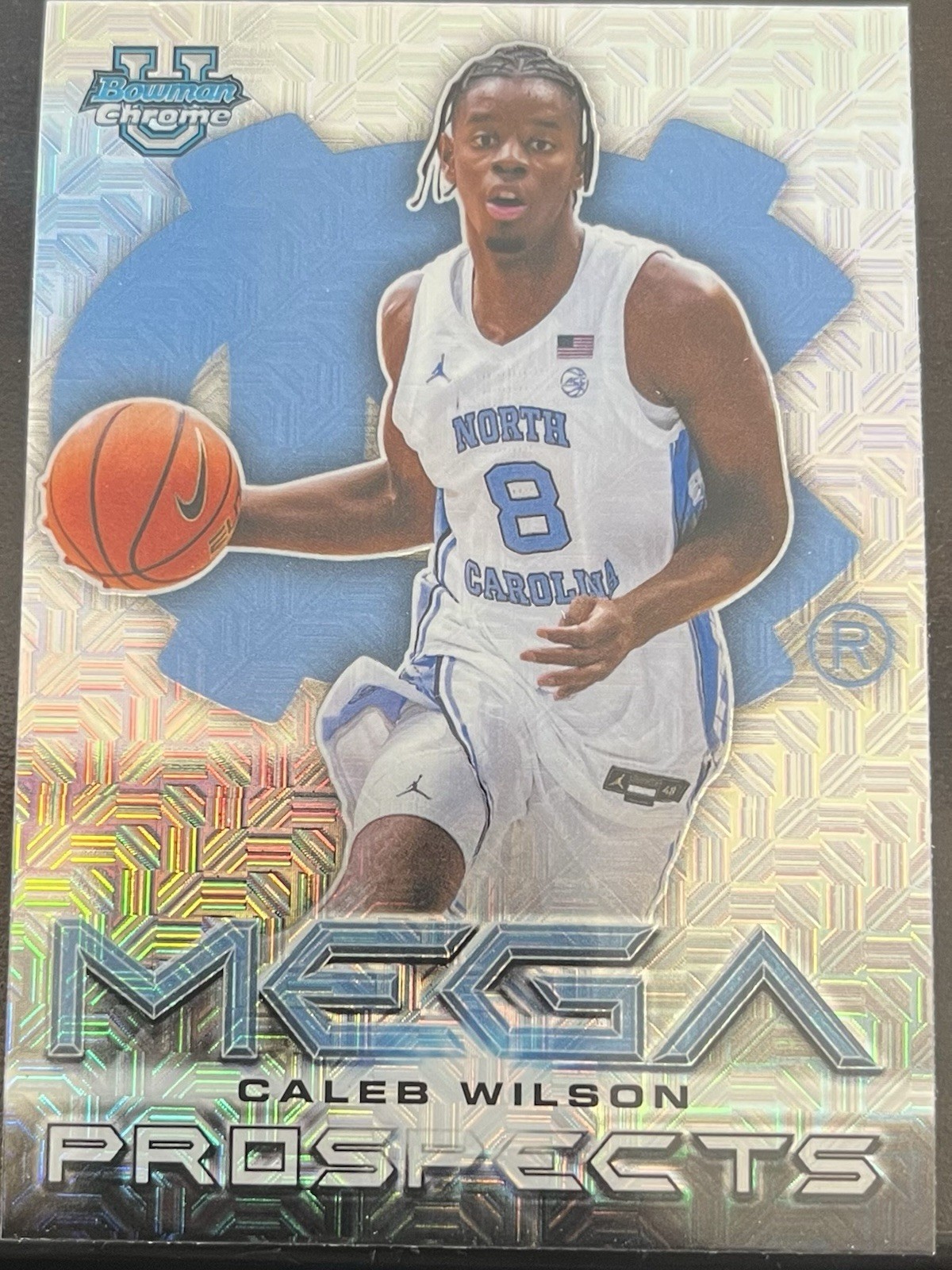 Topps 2025 Bowman Chrome Caleb Wilson North Carolina Mega Prospects MP-9