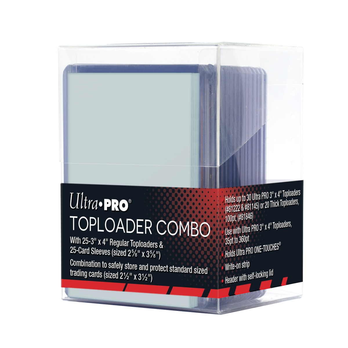 Ultra PRO Regular Toploader & Card Sleeves Combo for Trading Card Standard Size