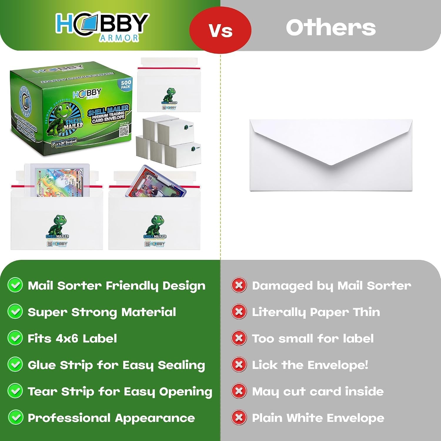 Shell Mailer for Trading Card Shipping