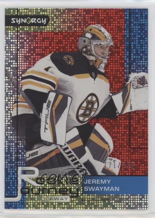 2021 Upper Deck Synergy Rookie Journey Away Red 171/399 Jeremy Swayman RC 14sr