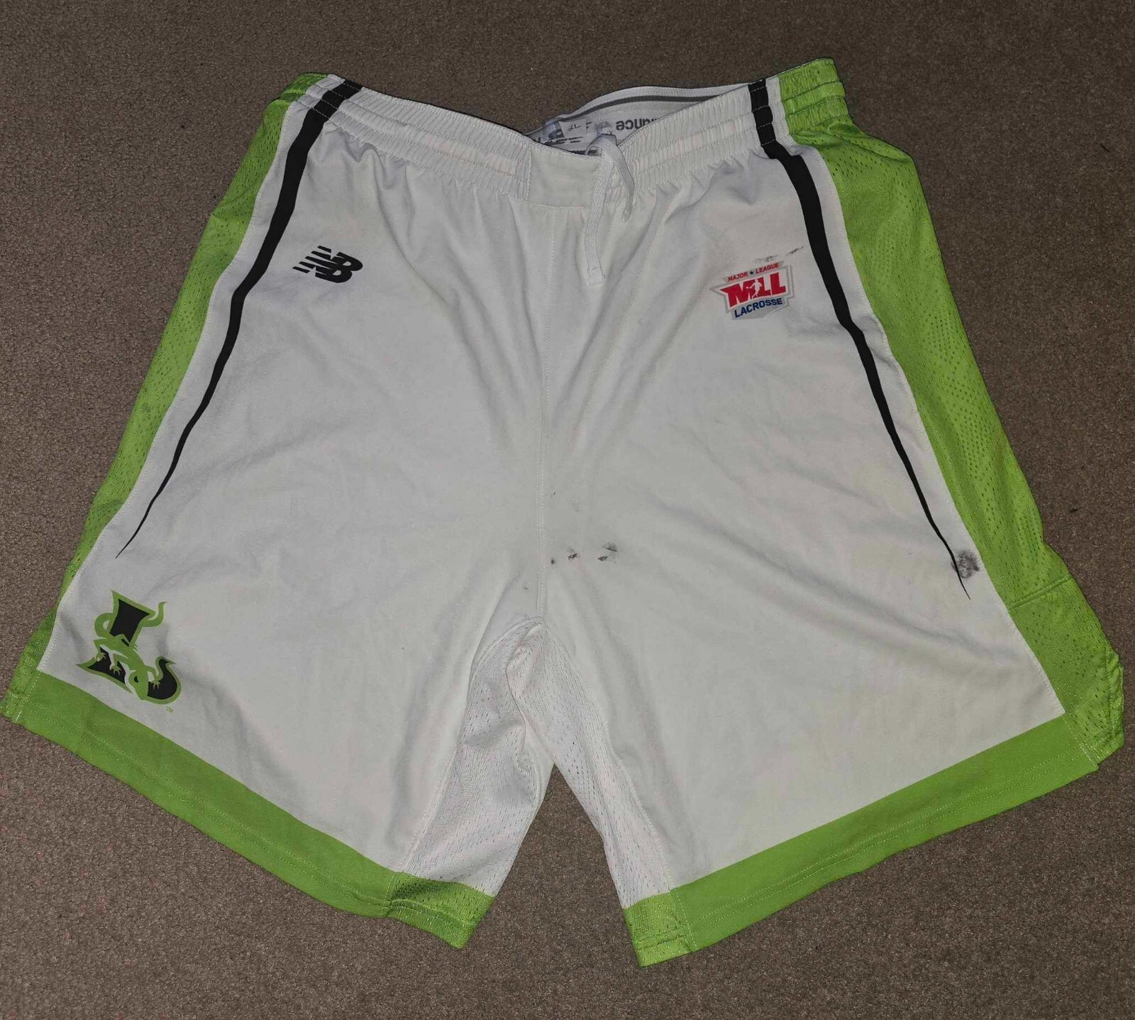 New York Lizards 2020 Game Worn New Balance Lacrosse Shorts MLL Long Island XL