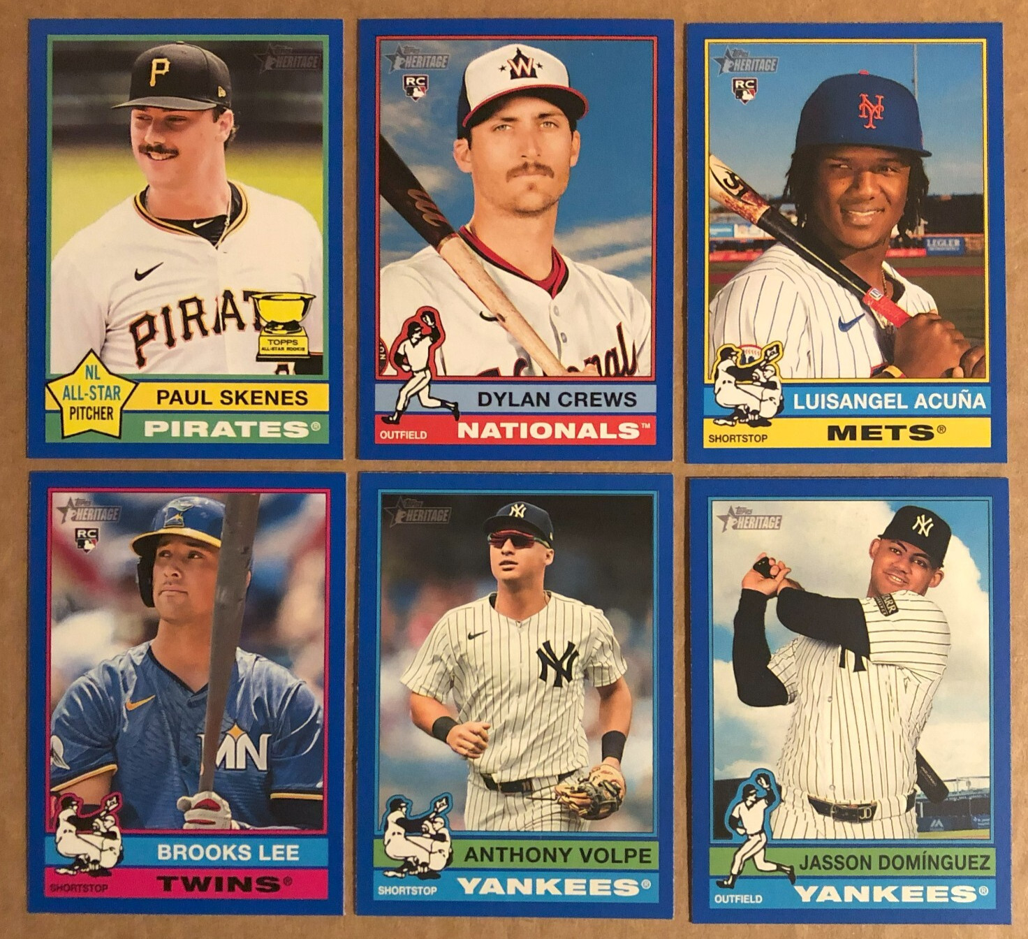 2025 Topps Heritage Baseball BLUE BORDER PARALLEL #1-500 You Pick Complete a Set