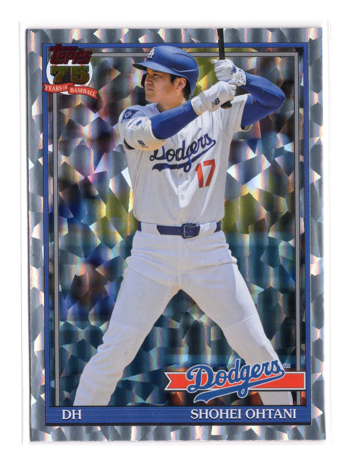 2026 Topps Series 2 #91B2-1 Shohei Ohtani 1991 Crackle Foil Insert Card Dodgers