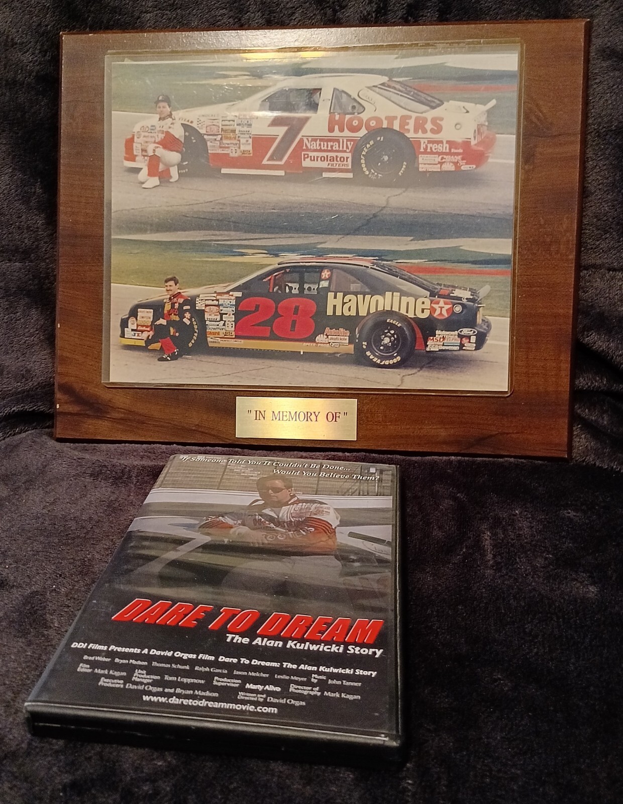 In Memory Davey Allison & Alan Kulwicki Memorial Wall Plaque 13 X 10.5″ NASCAR