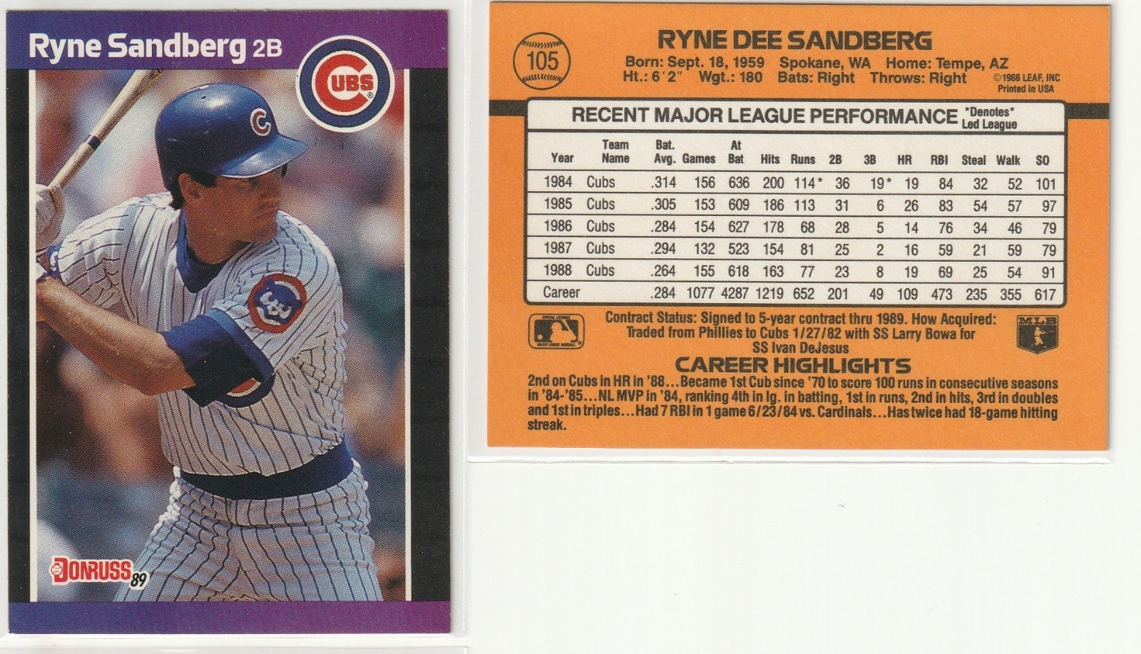 1984-2026 Topps Panini RYNE SANDBERG Chicago Cubs CHOOSE YOUR CARD HOF