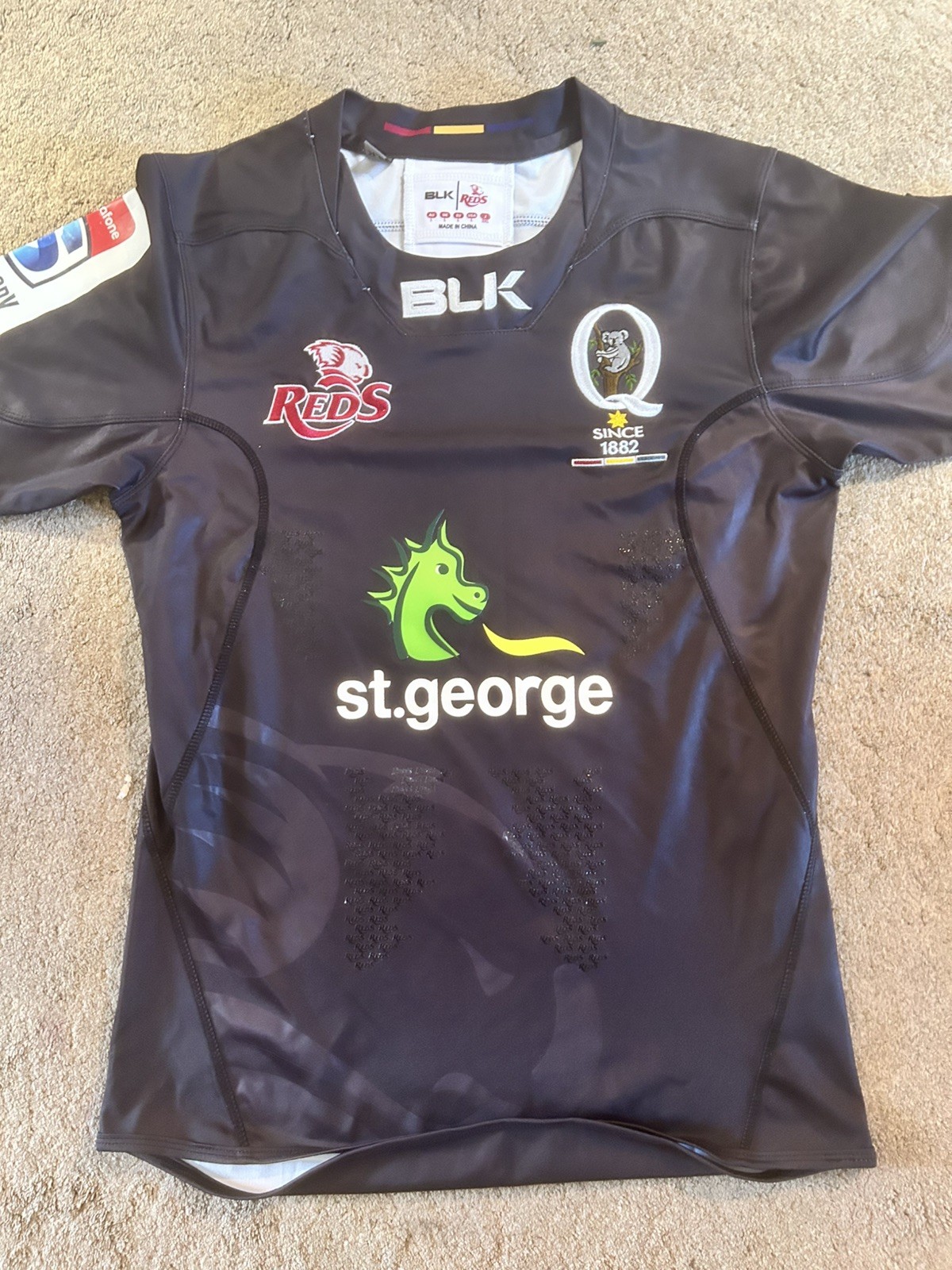 Authentic Hand Signed And Match Worn Samu Kerevi Shirt #13 – Queensland Reds